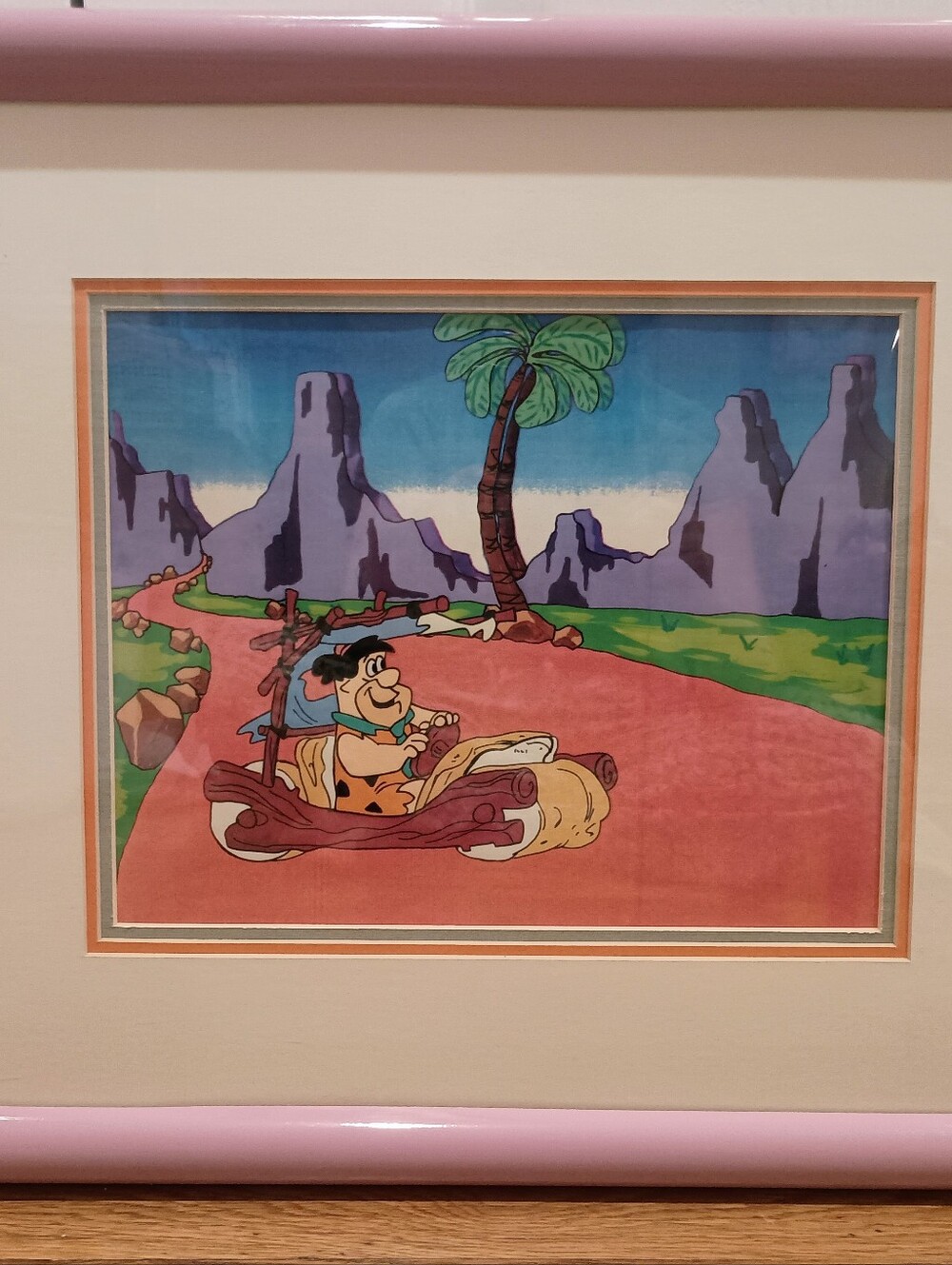 Framed Fred Flintstone Production Animation Cel